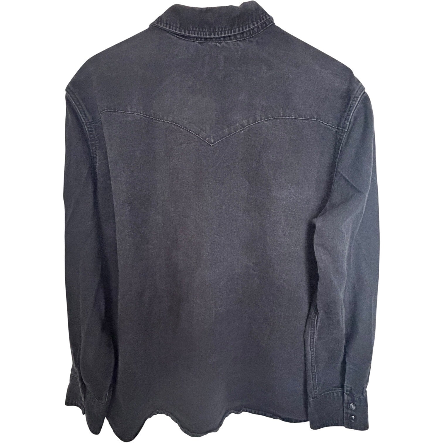 Levi's Standard Western Snap Button Shirt Mens XXL Black Long Sleeve
