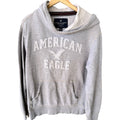 American Eagle Hoodie Mens Medium Gray Logo Pullover Casual Sweatshirt
