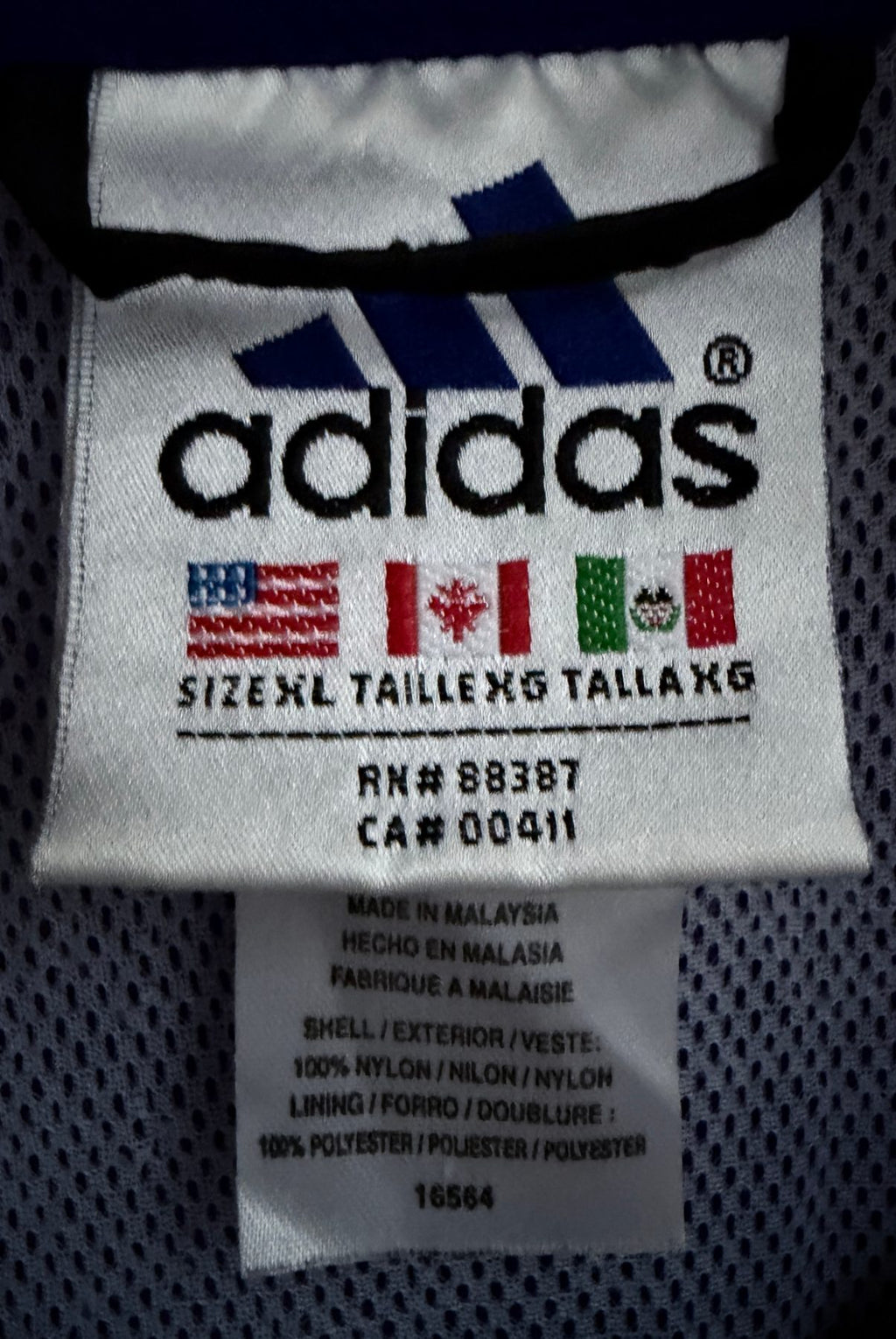adidas Men's Purple Colorblock Full-Zip Fleece Jacket — brand label