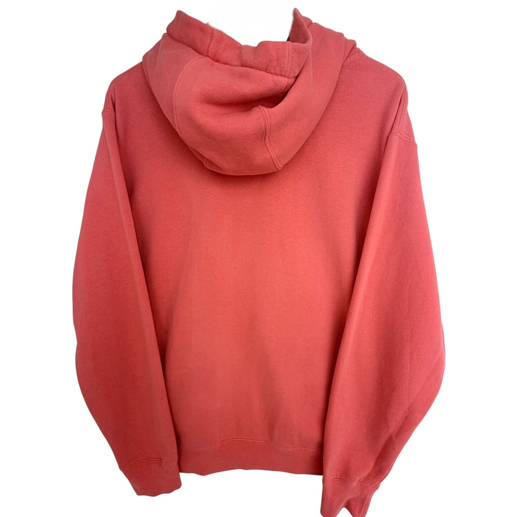 Nike Hoodie Womens Large Coral Pink Pullover Sweatshirt Embroidered Swoosh