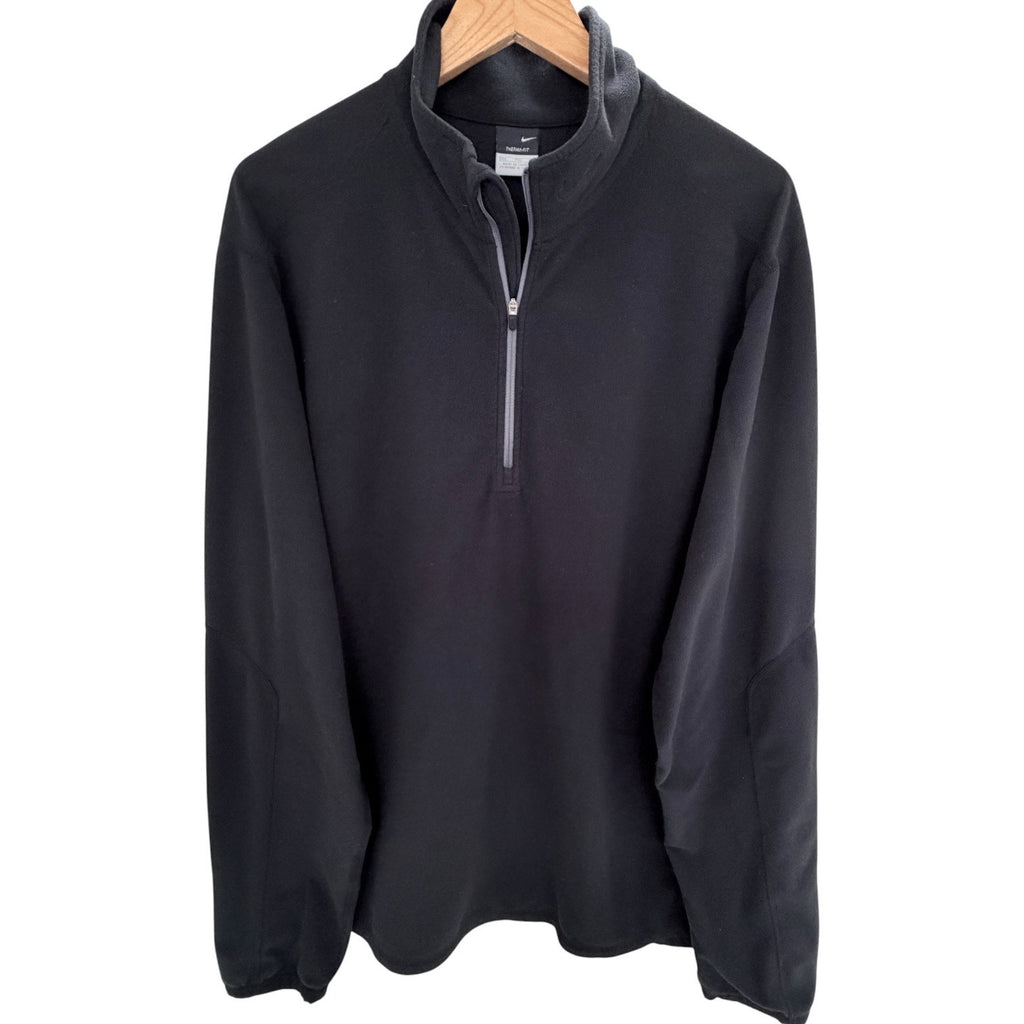 Nike Therma Fit Quarter Zip Pullover Mens XXL Black Fleece Athletic Jacket