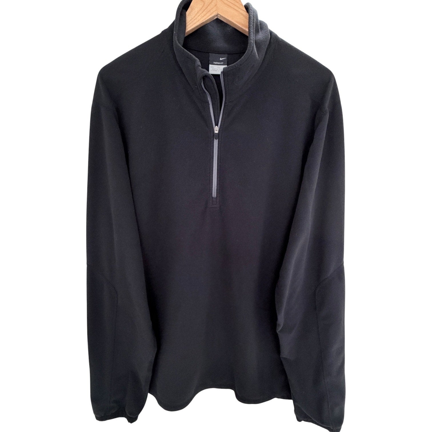 Nike Therma Fit Quarter Zip Pullover Mens XXL Black Fleece Athletic Jacket