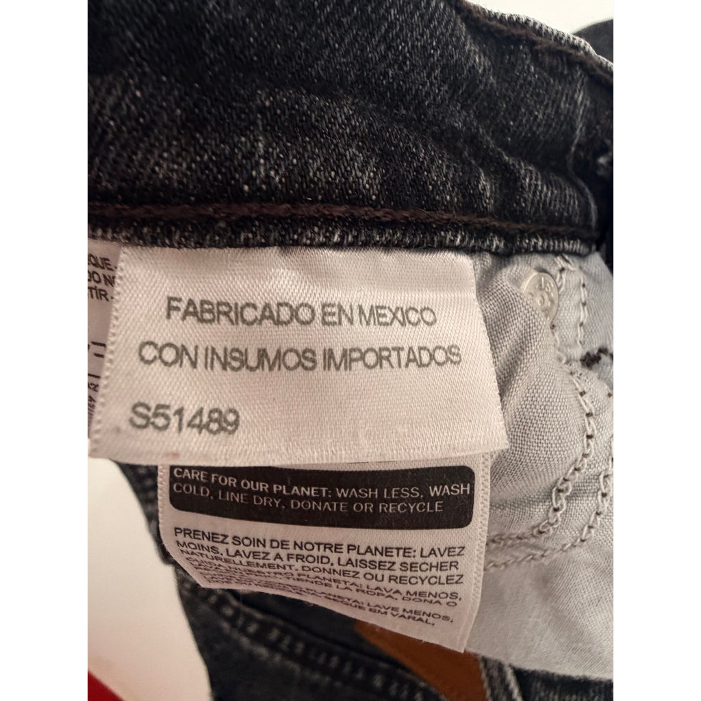 Levi's Wedgie Straight High-Rise Jeans Women's 27 Washed Black detail image 9