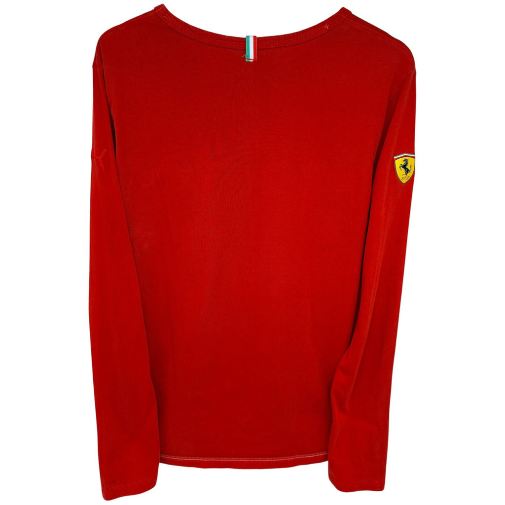 PUMA Men's Red Scuderia Ferrari Sport Lifestyle T-Shirt — back view