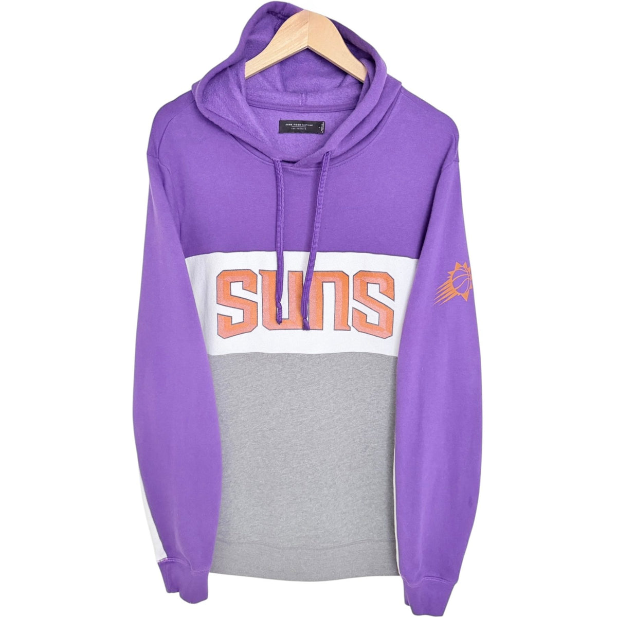 Junk Food Clothing Men's Purple Phoenix Suns NBA colorblock Hoodie — front view