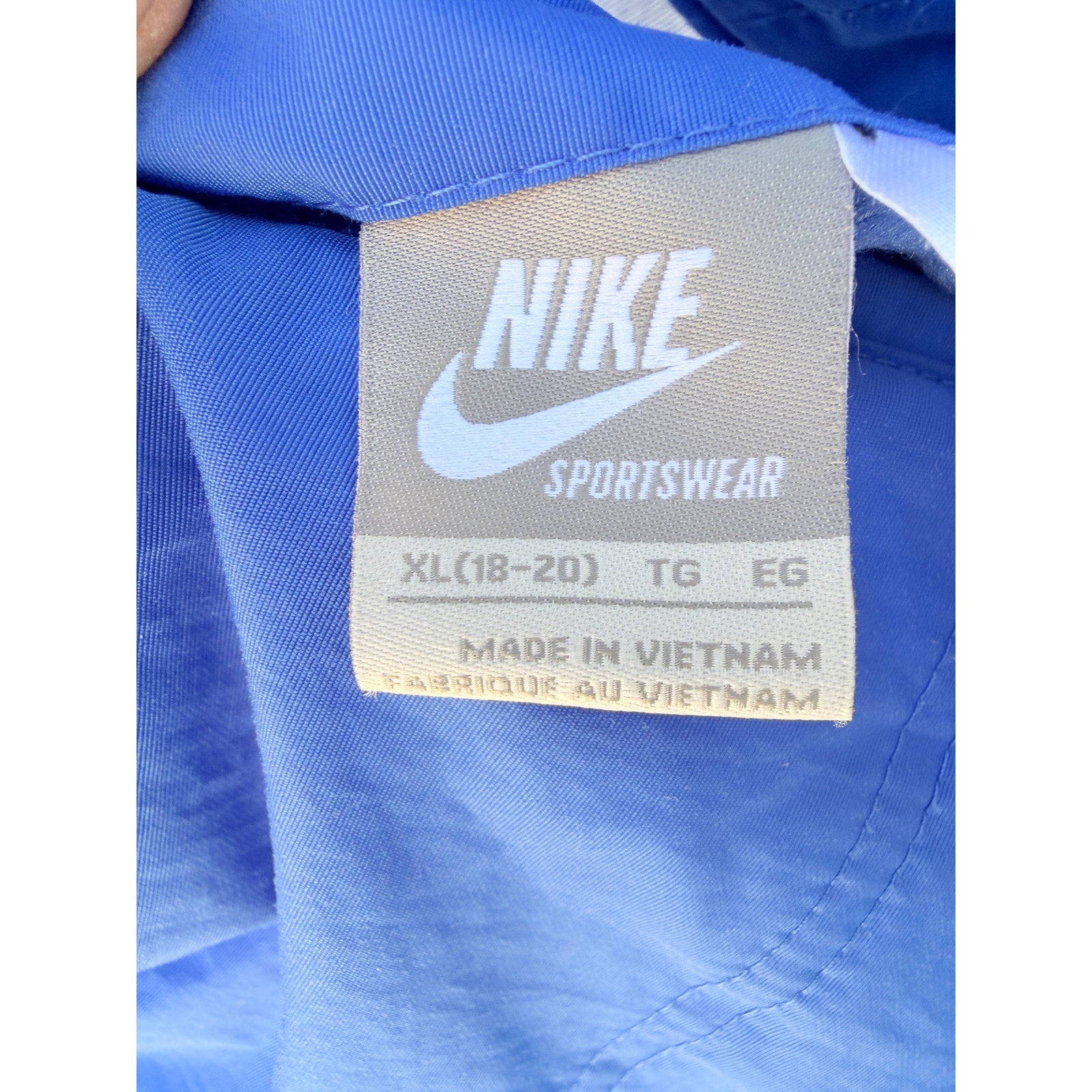 Nike Reversible Jacket Youth XL 18-20 Blue Orange Hooded Full Zip Coat Kids