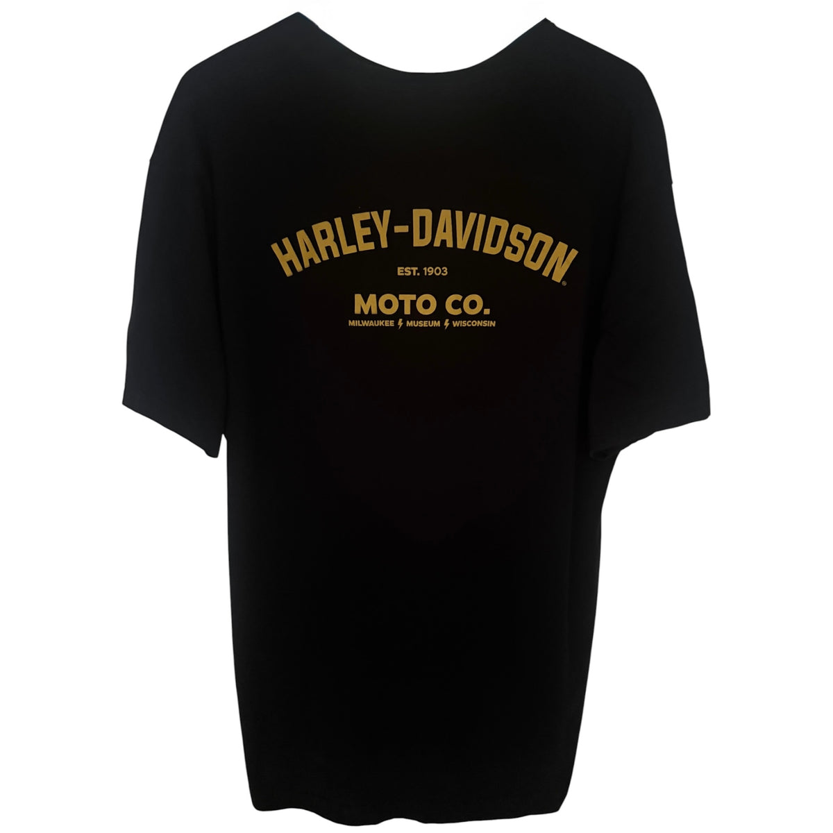 Harley-Davidson Men's Black Harley-Davidson Motorcycles Crewneck T-Shirt — back view