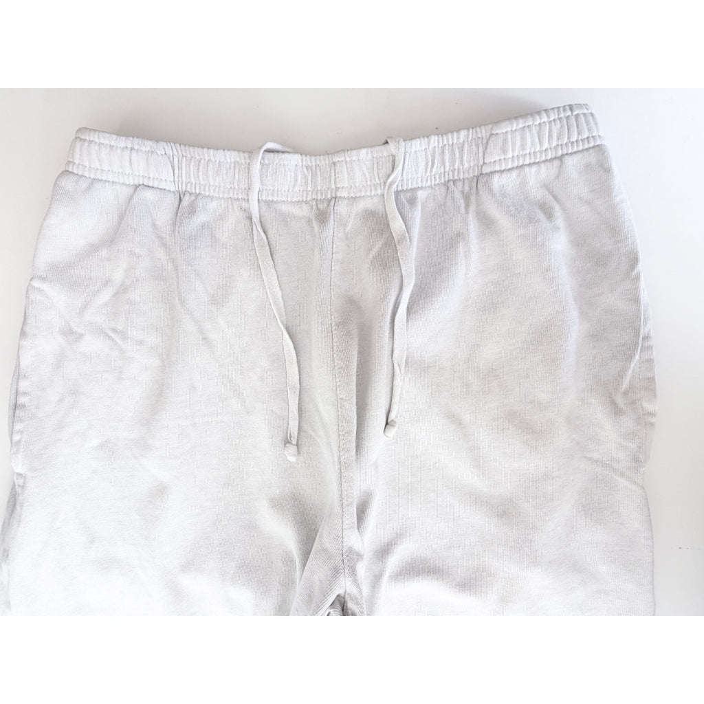 John Galt Womens Medium White Linen Blend Drawstring Wide Leg Pants