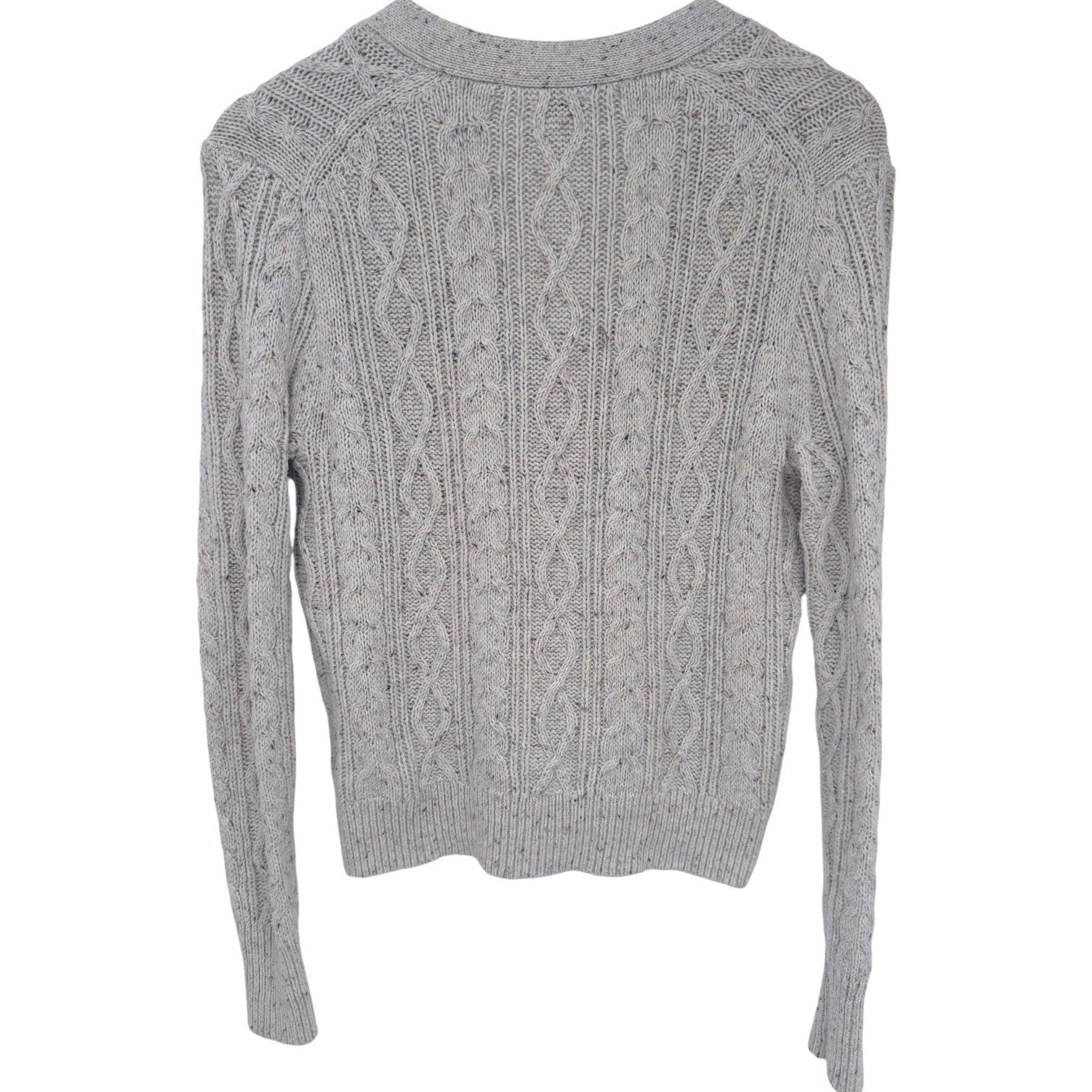J Crew Cardigan Sweater Womens Small Cream Cable Knit Button Front