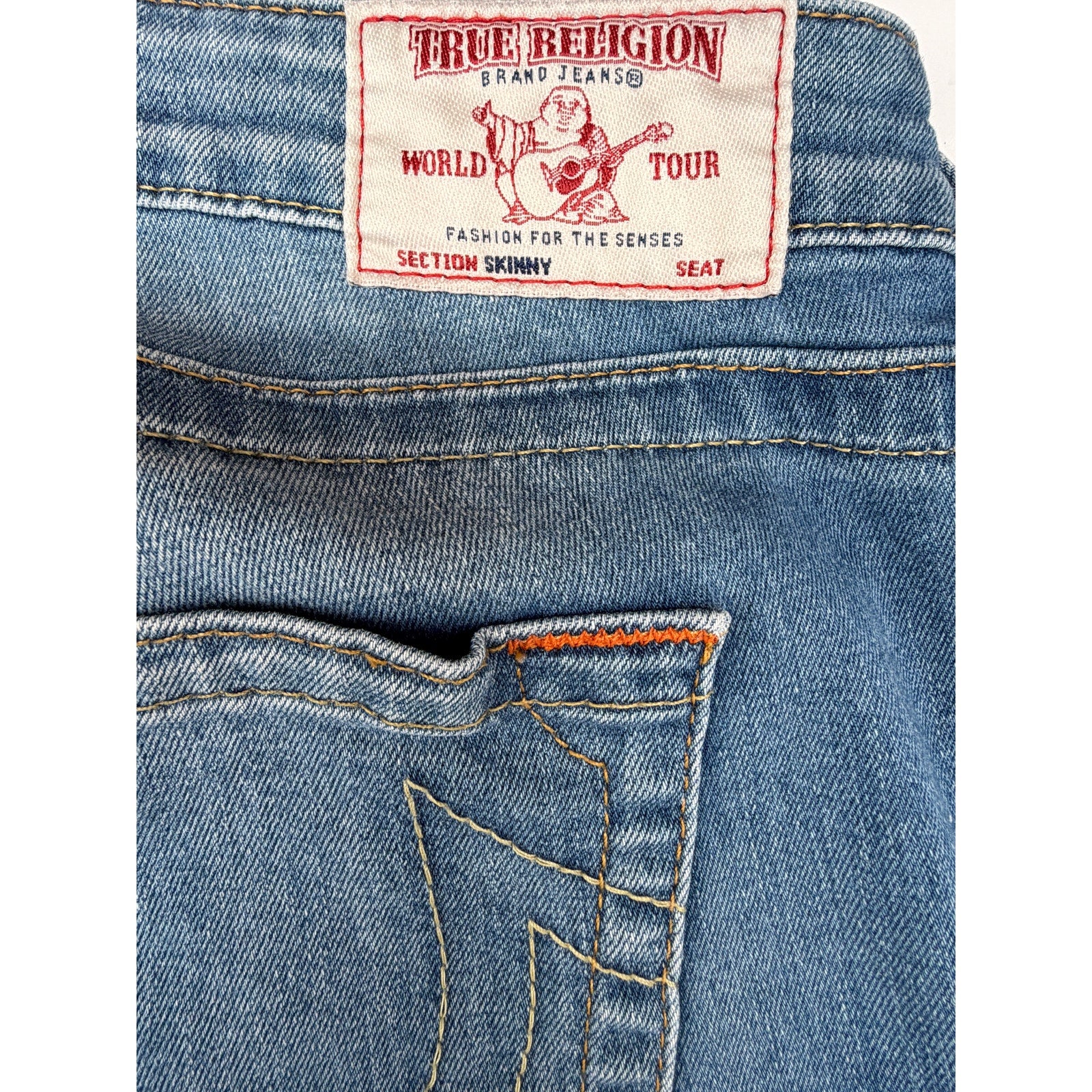True Religion Jeans Mens 36 Blue Skinny Stretch Denim Pants