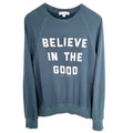 Spiritual Gangster Believe In The Good Sweatshirt Womens Large Blue USA Made