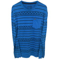 Zoo York Men's Blue Rugby Crewneck Striped T-Shirt — front view