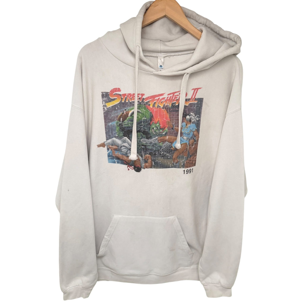 Milltex Men's Off-White Street Fighter II Hoodie — front view