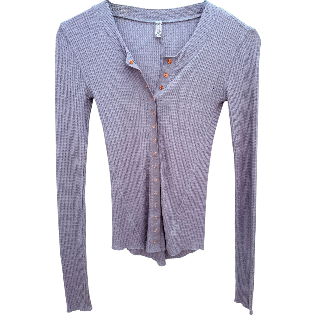 Free People Women's Gray Intimately Free People Button-Up — front view