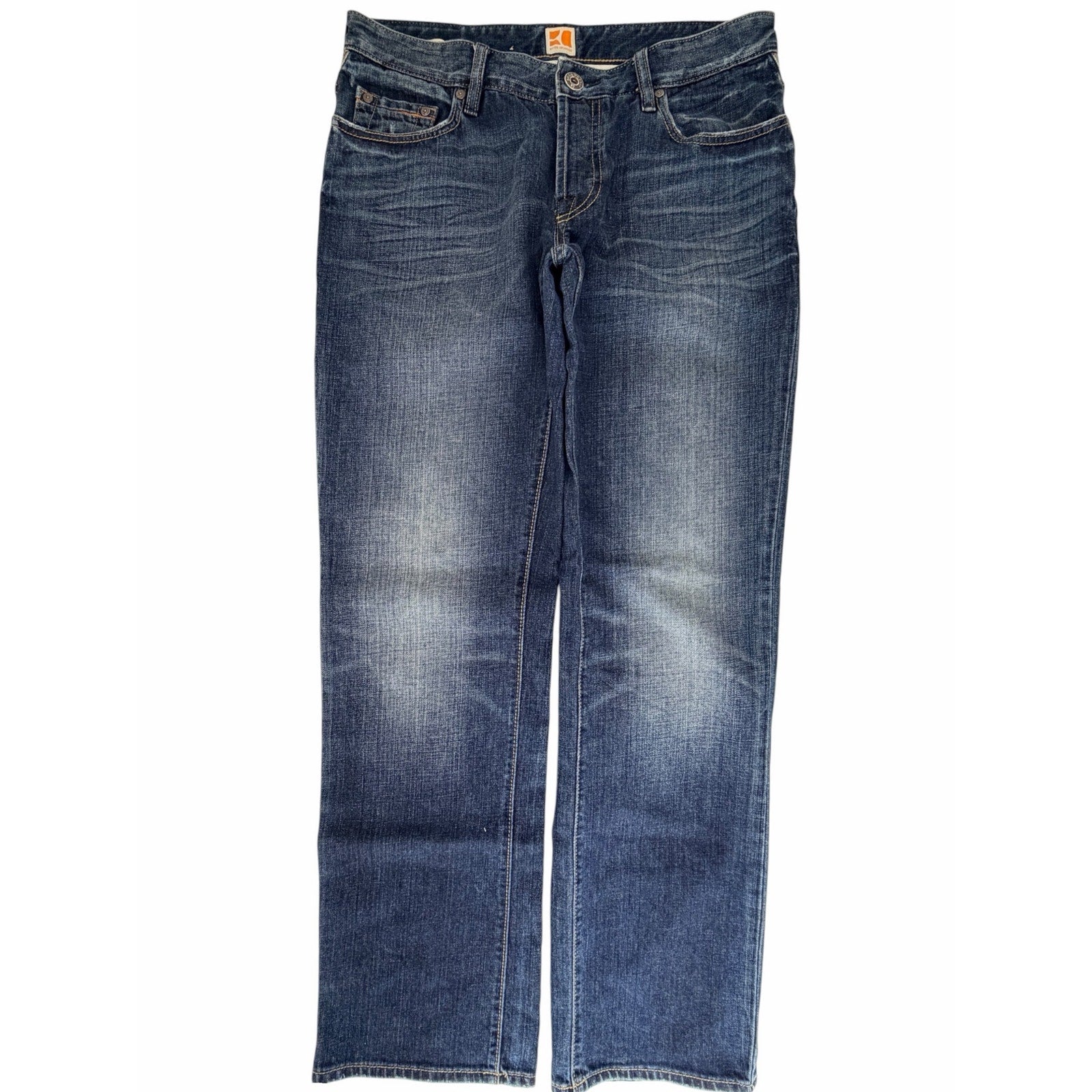 Hugo Boss Orange Ferry Mens 33x32 Regular Fit Blue Jeans