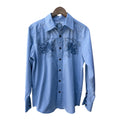 Cultura International Button Up Shirt Mens Large White Striped Graphic Shirt