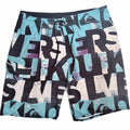 Quiksilver Logo Graphic Board Shorts Mens 40 Blue Black Surf Swim Trunks