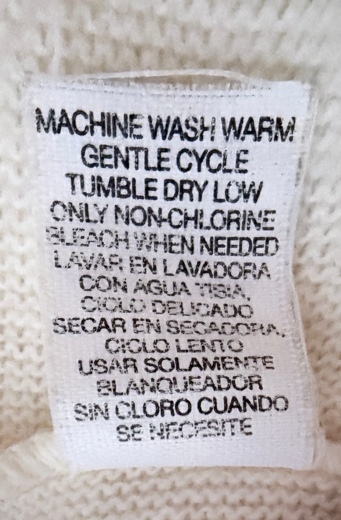 IZOD Men's White Cable-Knit Mock Neck Striped Sweater — view 6