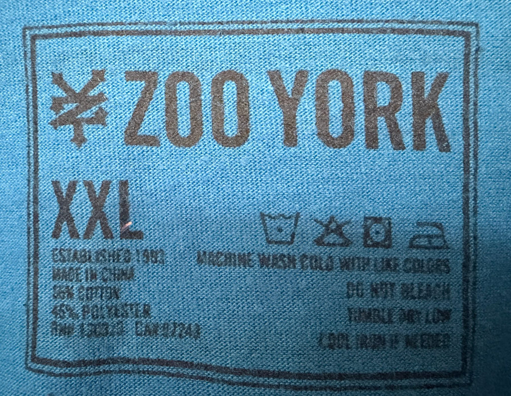 Zoo York Men's Blue Rugby Crewneck Striped T-Shirt — brand label