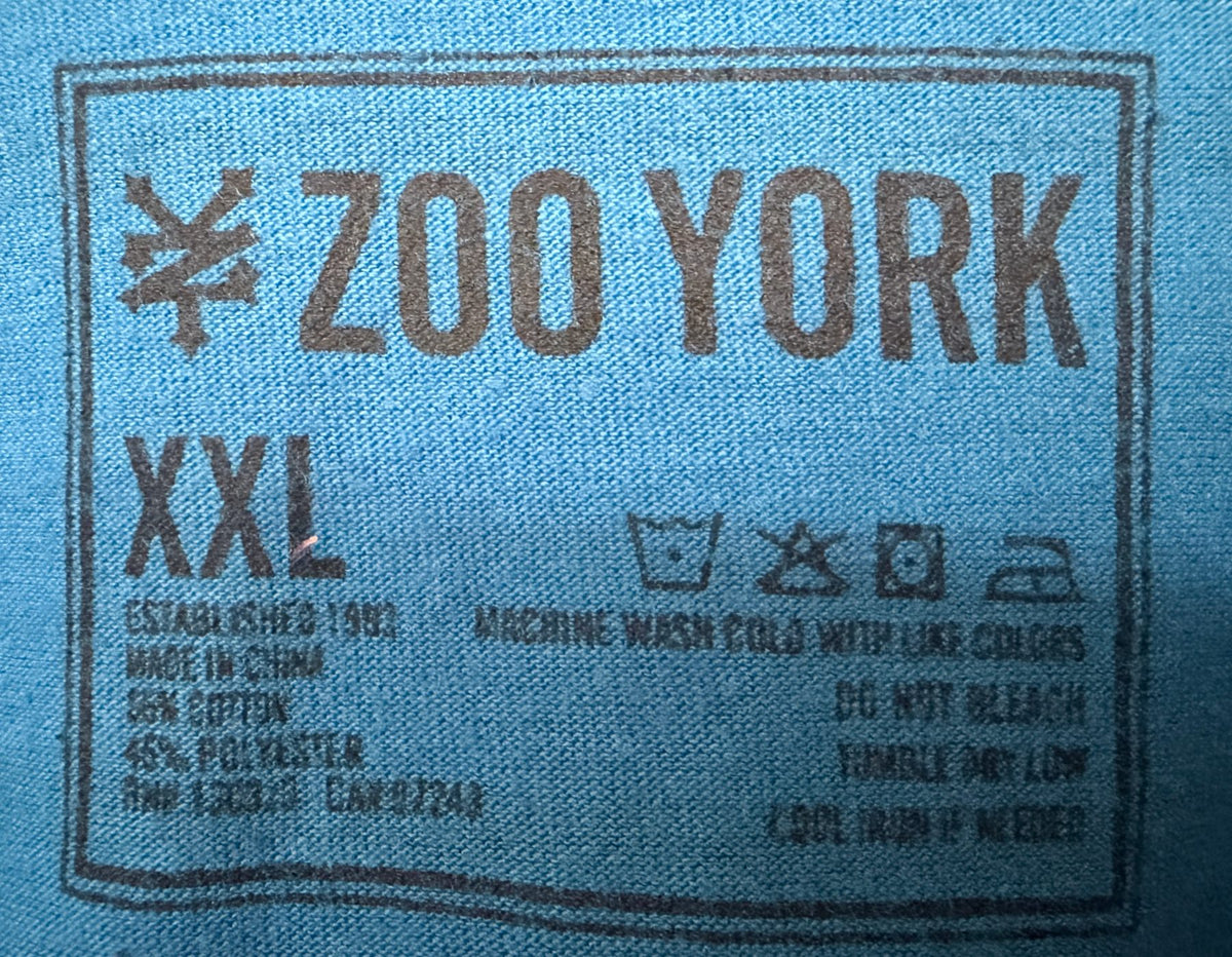 Zoo York Men's Blue Rugby Crewneck Striped T-Shirt — brand label
