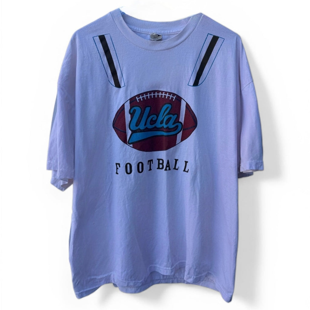 UCLA Bruins Football Roster T Shirt Mens 2XL Blue Double Sided Graphic