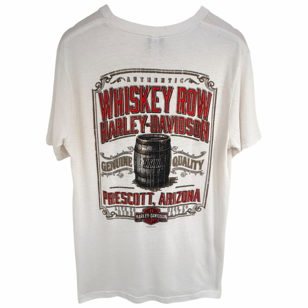 Harley-Davidson Men's Whiskey Row Skull T-Shirt Large White - product photo 2