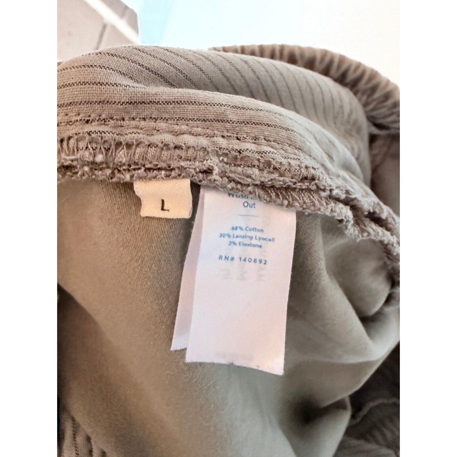 Marine Layer Jogger Pants Mens Large Khaki Drawstring Casual Lounge Pants