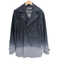 Volcom Peacoat Jacket Mens Medium Gray Ombre Wool Blend Double Breasted Coat