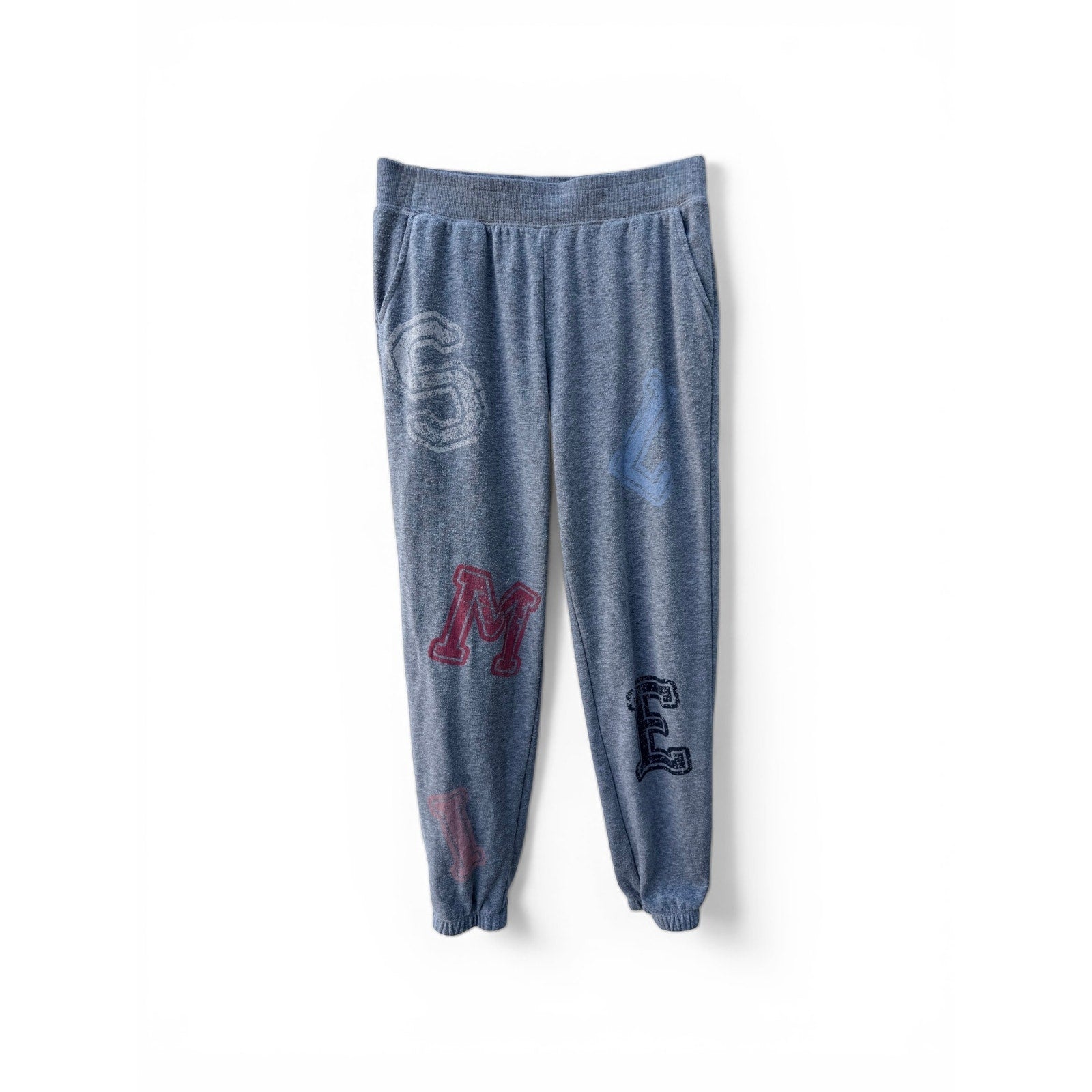 P.J. Salvage Graphic Jogger Sweatpants Womens Small Gray Lounge Pants