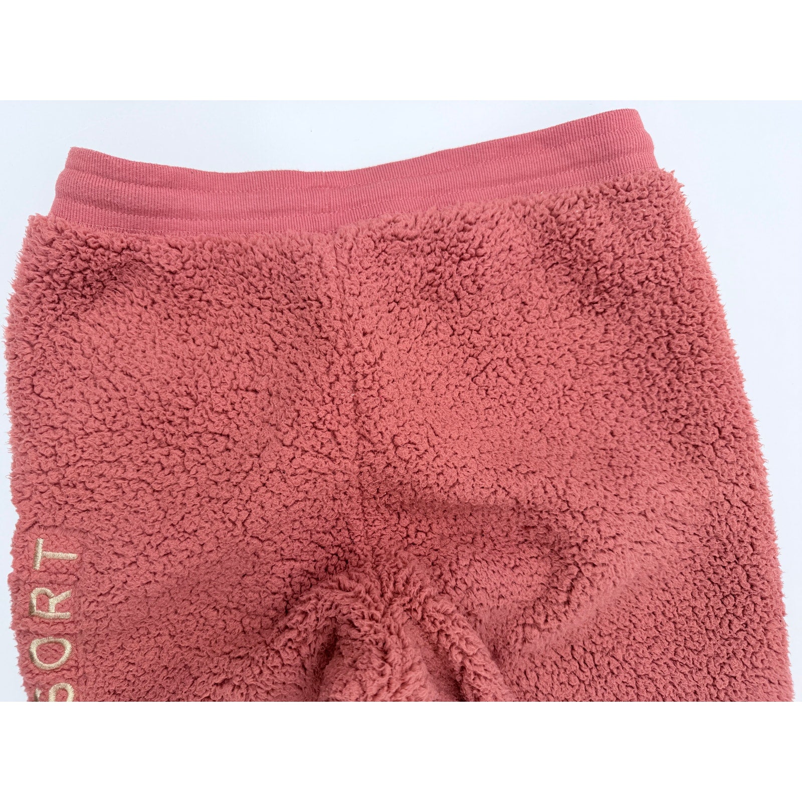 Disney Spirit Jersey Sherpa Jogger Pants Womens Small Pink Lounge Sweatpants