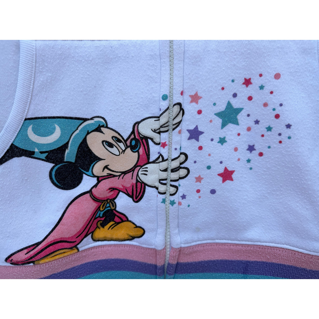Disneyland 50th Anniversary Hoodie Womens 2XL White Mickey Full Zip Disney Parks