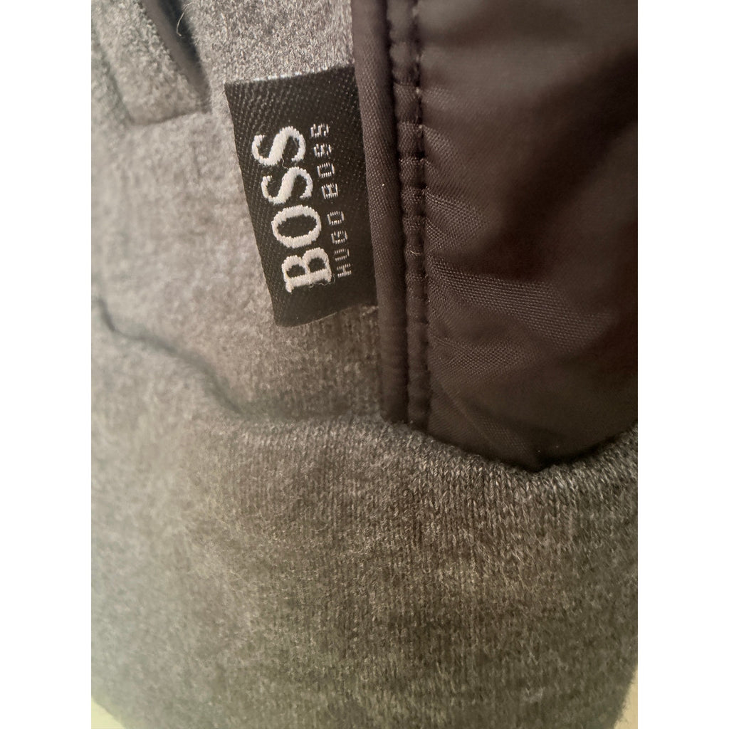 Hugo Boss Jacket Mens Medium Gray Full Zip Track Jacket Regular Fit Designer