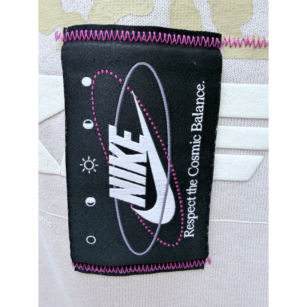 Nike Graphic Hoodie Womens Medium Cream Equilibrium Pullover Sweatshirt