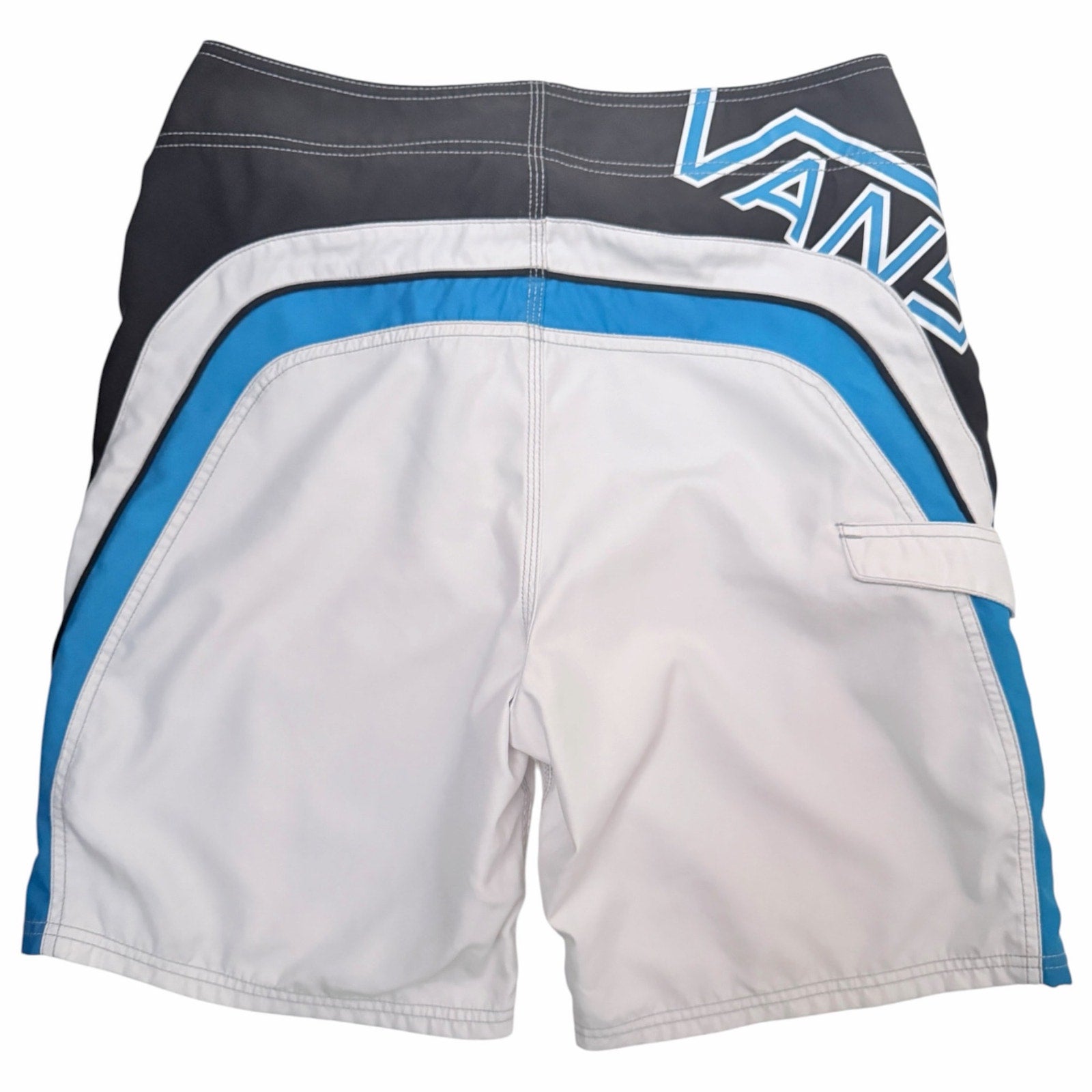 Vans Off The Wall Board Shorts Mens 32 White Blue Surf Swim
