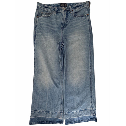 Abercrombie Simone Wide Leg Crop Jeans Womens 28 Blue