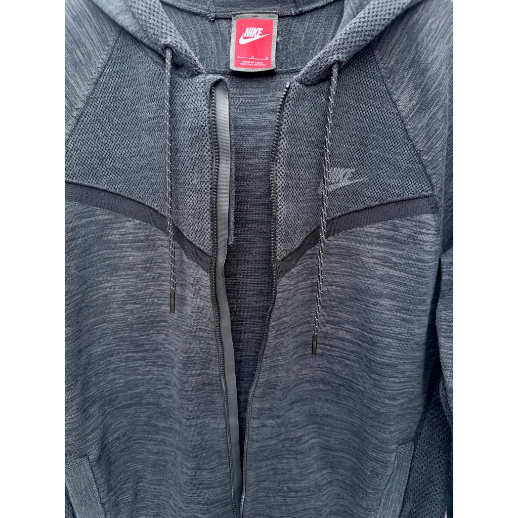 Nike Full Zip Hoodie Womens Large Black Tech Fleece Style Athletic Jacket