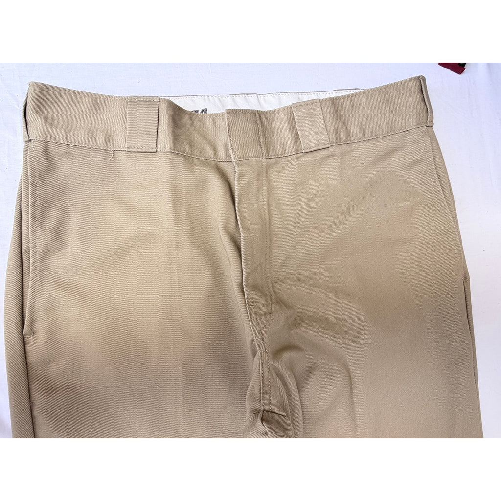 Dickies 874 Work Pants Mens 33x31 Khaki Straight Leg Original Fit Uniform