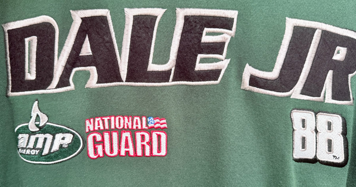Winners Circle Men's Green Dale Jr. #88 Colorblock Hooded Hoodie — view 4
