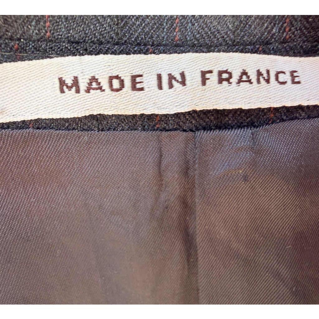 Yves Saint Laurent Blazer Jacket Mens 40R Gray Pinstripe Made In France Vintage