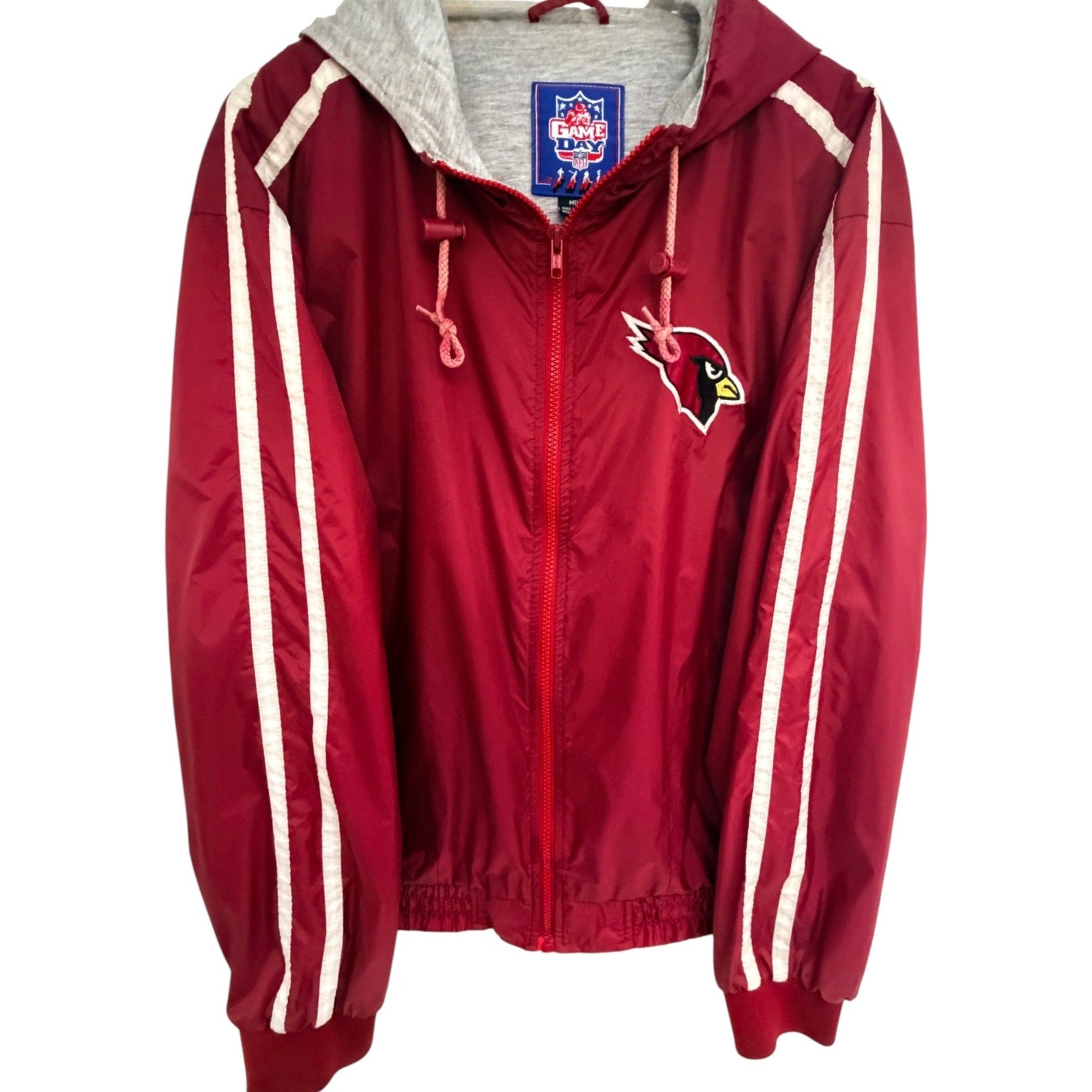 Arizona Cardinals NFL Game Day Fans Gear Hooded Windbreaker Jacket