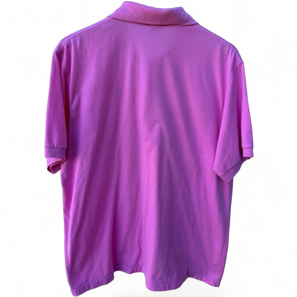 Lacoste Ized Pink Polo Shirt Large Made In Korea