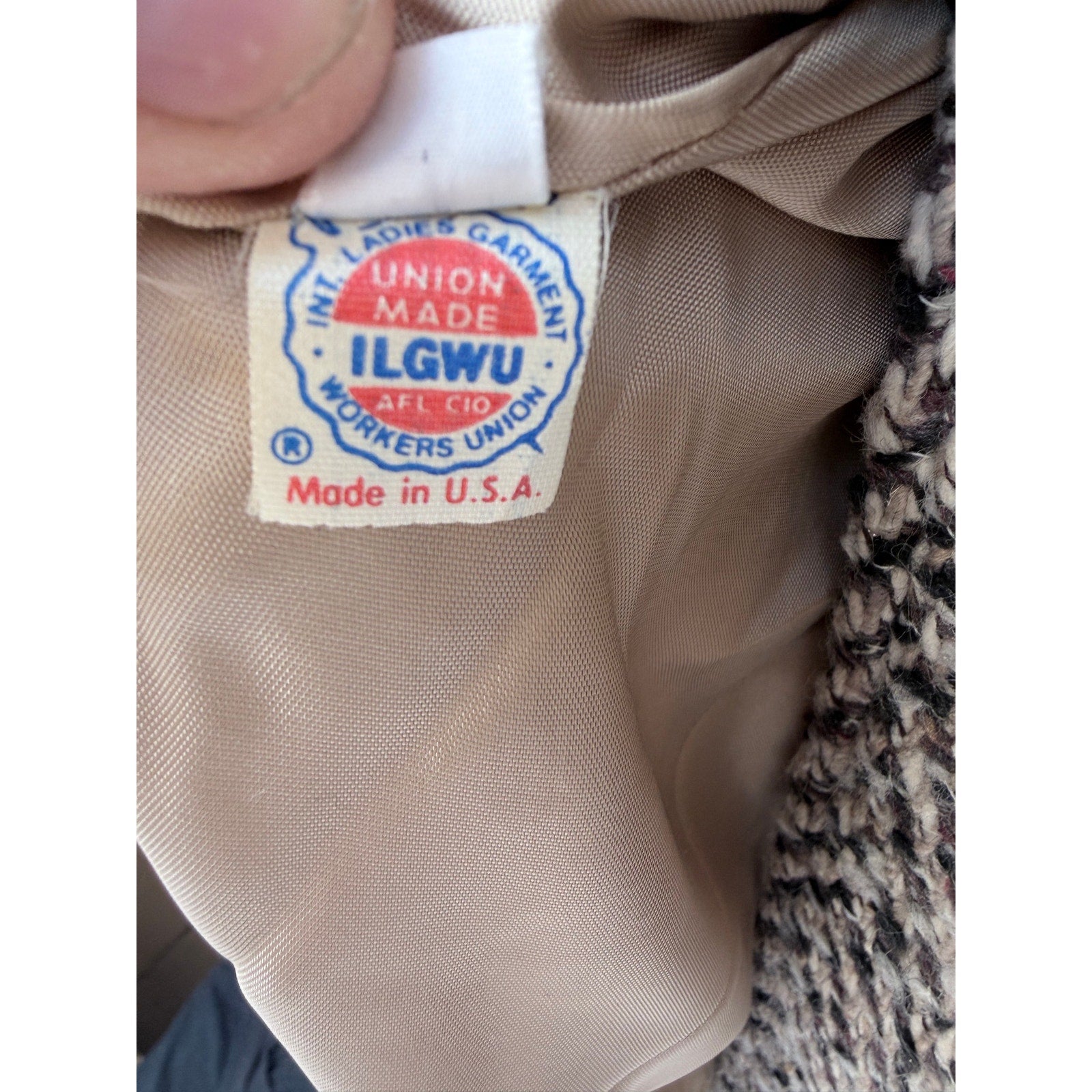 Vintage NYC New York Girl Coat Womens Size 10 Wool USA Union Made Herringbone