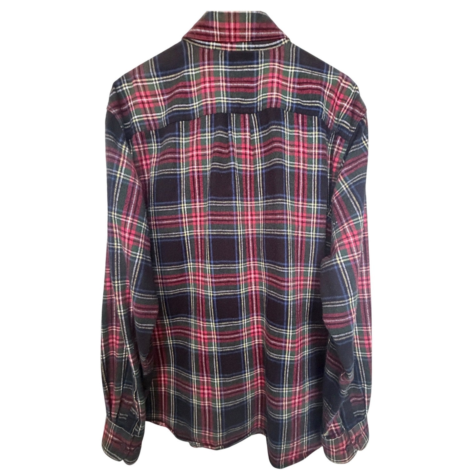 L.L.Bean Traditional Fit Plaid Button Down Shirt Mens XL Red Blue