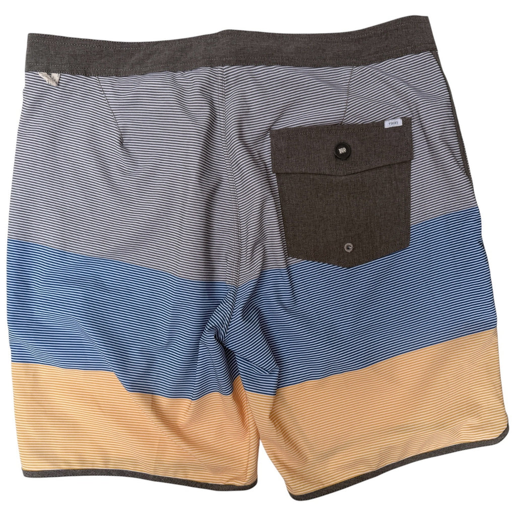 Vuori Board Shorts Mens 33 Multicolor Stripe Performance Swim Shorts