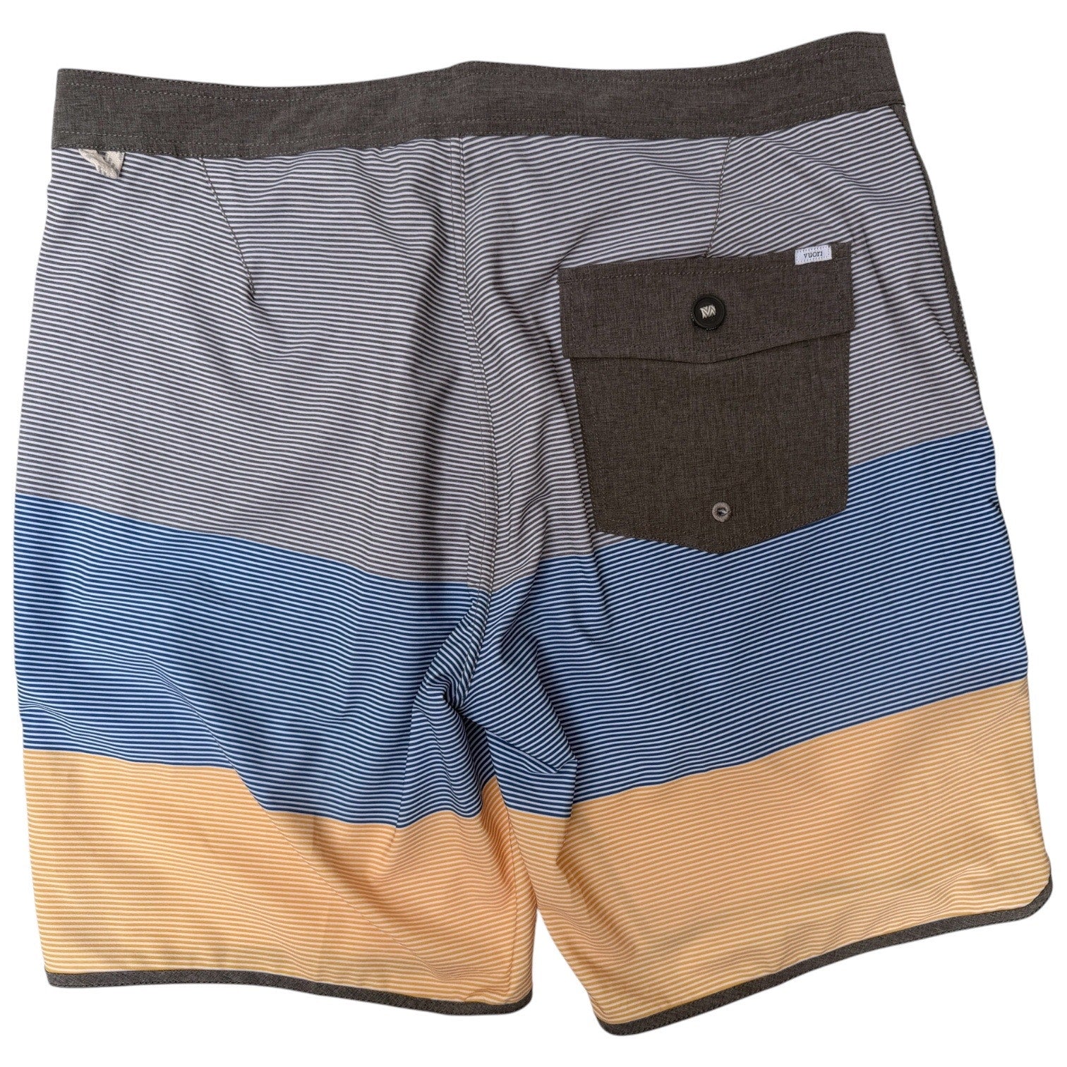 Vuori Board Shorts Mens 33 Multicolor Stripe Performance Swim Shorts