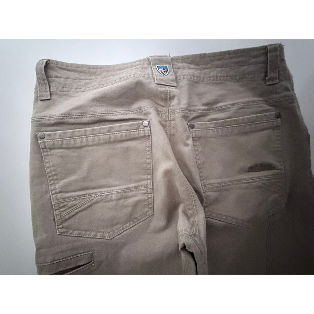KÜHL Men's Hiking Cargo Pants 31x30 Khaki Outdoor Trail Utility