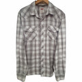 Levi's Gray Plaid Western Pearl Snap Shirt Mens Large