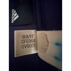 Adidas Women's Ribbed Cotton Half-Zip Hoodie Medium Navy Blue