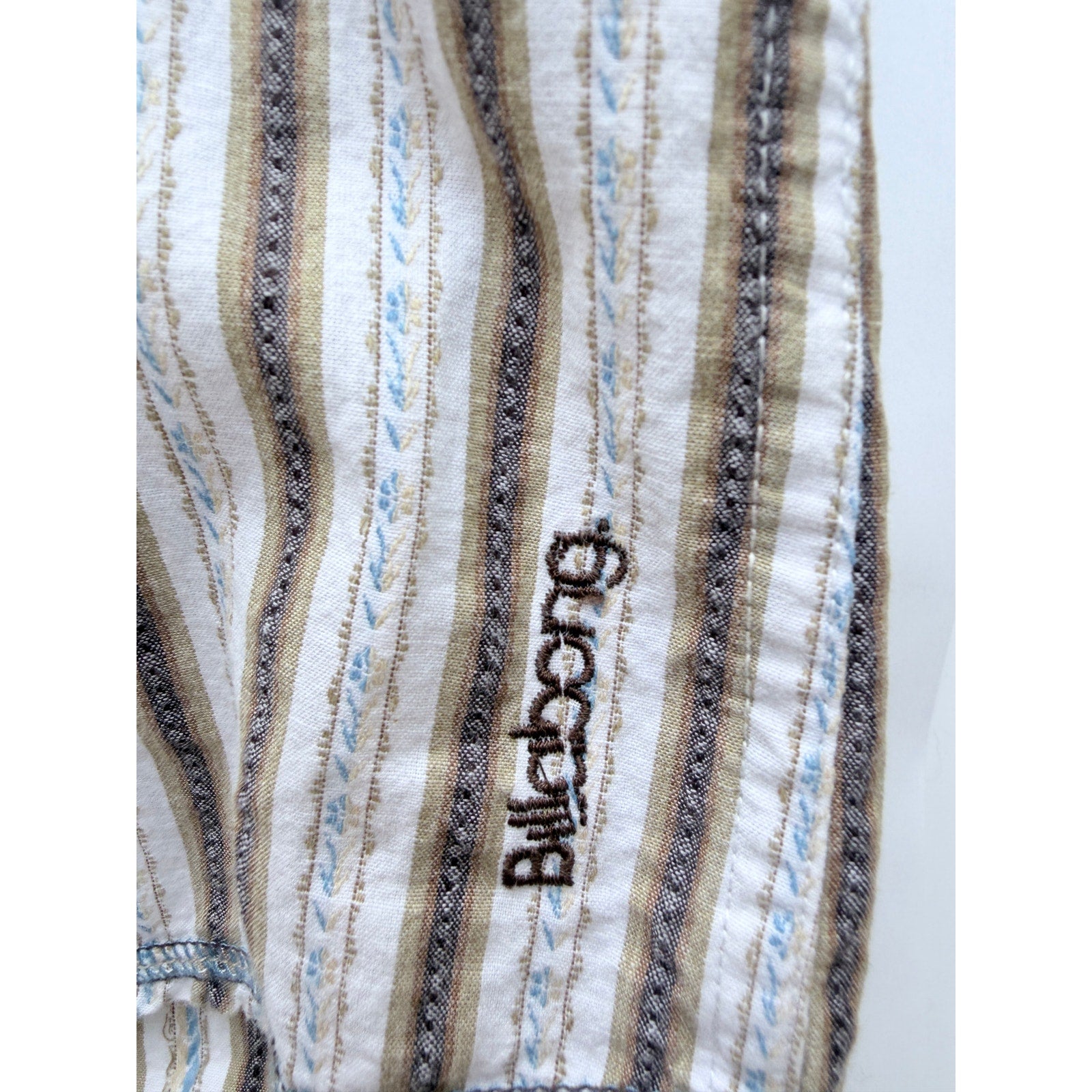 Billabong Button Up Shirt Mens Medium Striped Short Sleeve Surf Casual