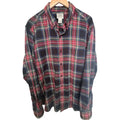 L.L.Bean Traditional Fit Plaid Button Down Shirt Mens XL Red Blue